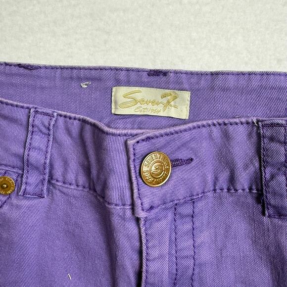 SEVEN7 Women's Purple Denim Jean‎ Shorts Size 16 - Picture 2 of 6